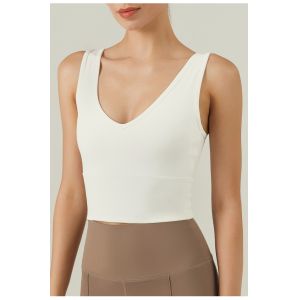 V Neck 4 Sizes Sexy Sports Bra Soft Nylon Yoga Fitness Top Female Underwear