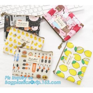 slider bag plastic zipper bag vinyl cosmetic bag, vinyl zipper pouch/Clear