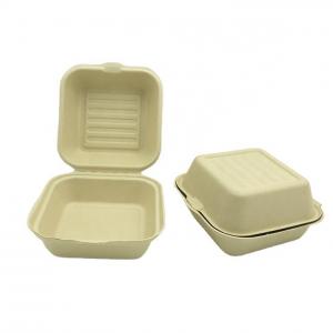 Quality Sanitary Hamburger 600ML Bagasse Food Containers for sale