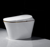 Buy White Color S Trap Toilet / One Piece Dual Flush Toilet Automatic Heating at wholesale prices
