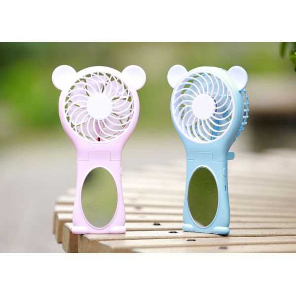 Buy Automatic Cartoon Mini Small Battery Operated Fan Foldable Bear Usb Large Air Outlet at wholesale prices