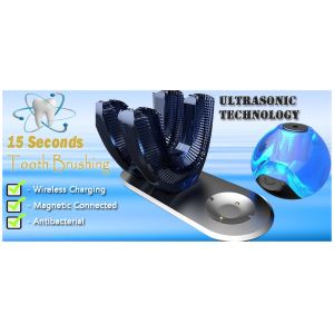 Black Hi-tech Automatic Toothbrush Angela Ultrasonic 360-degree intelligent