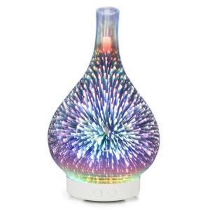Buy cheap Christmas Firework Aromatherapy Essential Oil 3D Diffuser Glass Humidifier from wholesalers