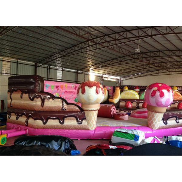 Buy Inflatable Cake Toddler Bounce House , Inflatable Jumping Castle Quadruple Stitching at wholesale prices