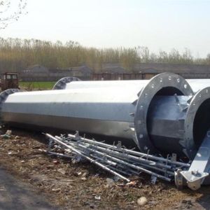 110KV Polygonal Pole , Galvanized Steel Pole For Electrical Power Distribution