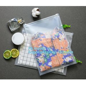 Flat Pouch Bag Type Clear PVC Plastic Slider k bag, swimwear packaging eva bags