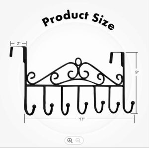 17 Inches Metal Door Hanger Hook Clothing 7 Hook Coat Rack