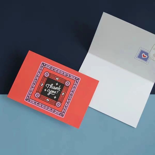 Birthday Wedding 350gsm Kraft Paper Invitation Card With Envelop