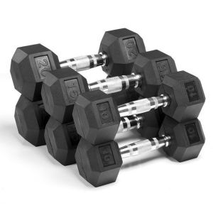 Free Weight Gym Dumbbells Fitness Training Rubber Round Dumbbells