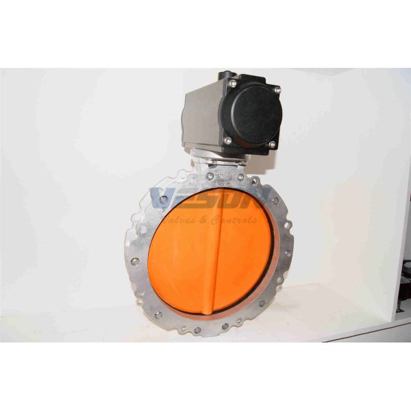 Air Operated Pneumatic Butterfly Valve For Shutting Off / Controlling /