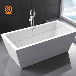 Innovative Ecofriendly Artificial Stone Bathtub White Freestanding Tub