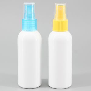 White 70ml 75ml PET Spray Bottle Cosmo Shape Round Shoulder