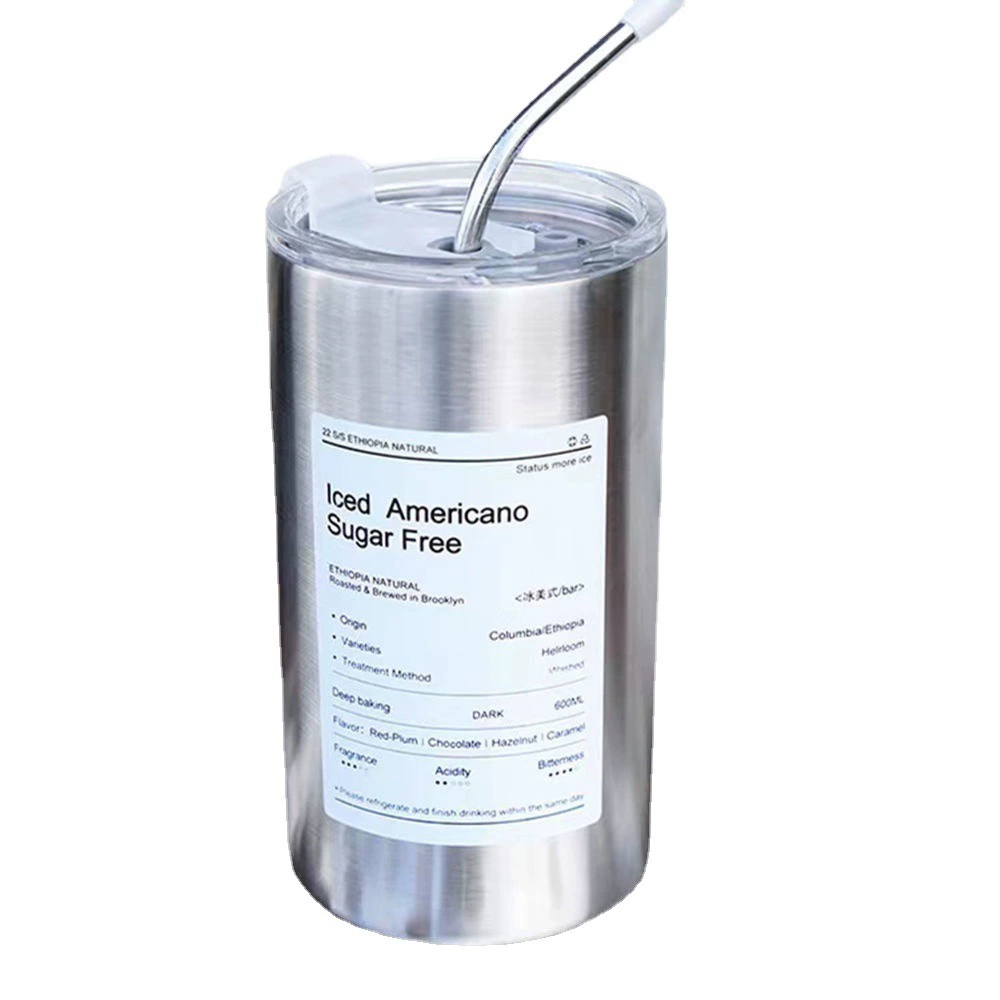 Niche Coffee Tumbler Stainless Steel Fashionable And Trendy Straw Cup Portable