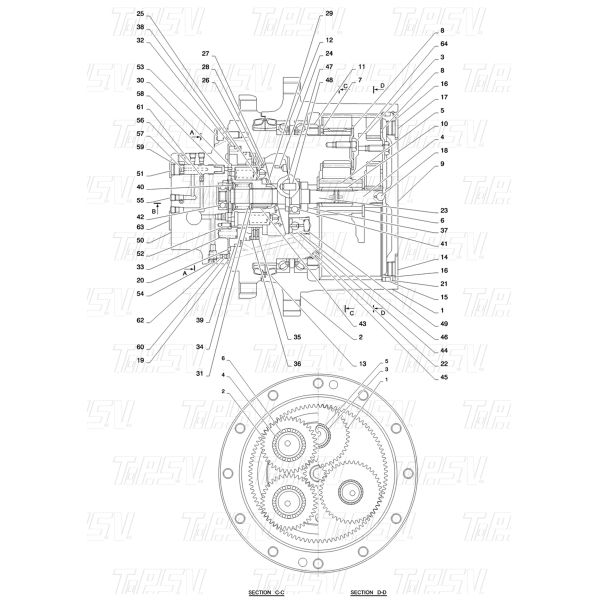 Buy Varies Depending On Model PY53D00004F1 SK55 Excavator Travel Drive Catalog at wholesale prices