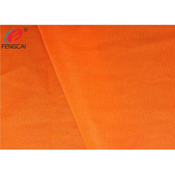 Orange Colour Reflective Polyester Fluorescent Material Fabric As Uniform Material