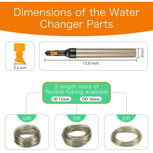 Square Ceramic Aquarium Filter Media 25ft Hose For Water Permeability