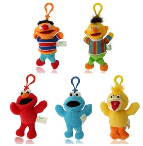 Buy Cute Sesame Street Plush Stuffed Toys with Hook keychain toys at wholesale prices
