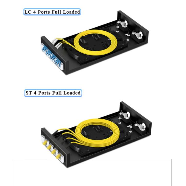 Rongbang Fiber Optic Terminal Box FC 4 Ports 4 Cores Rack Mount Single Mode Full Loaded