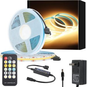 China COB LED Strip Lights CCT (2700K-6500K Tunable) 2M 560LEDs/m CRI90 Led Tape Light Kit with box package led strip for Home on sale China COB LED Strip Lights CCT (2700K-6500K Tunable) 2M 560LEDs/m CRI90 Led Tape Light Kit with box package led strip for Home on sale