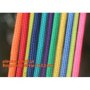 Children develop amusement projects supporting braided rope, for weaving various