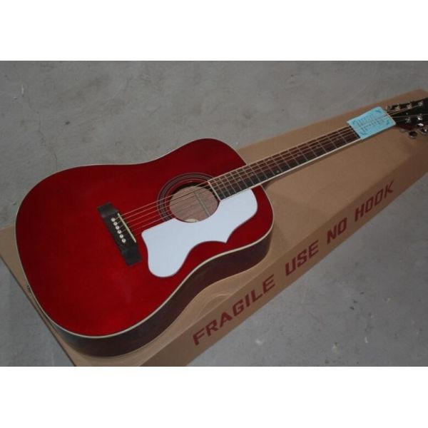 Red Chibson H-Bird acoustic guitar GB H-Bird electric acoustic guitar Chinese made custom acoustic guitar