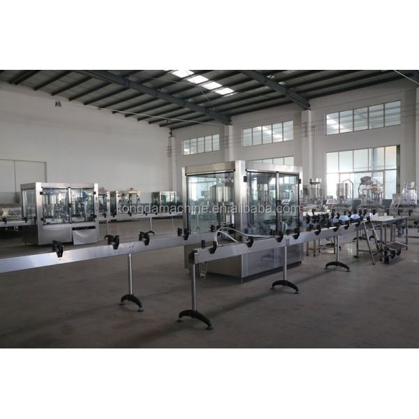 fully automatic wine bottle washing filling capping drying labeling machine production line