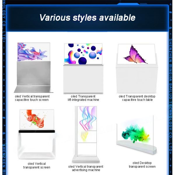 4K Resolution Transparent OLED See Through Screen Capacitive Touch