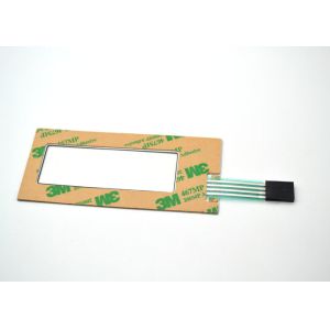 3 Embossed Button Metal Dome Membrane Switch With Clear Display Window