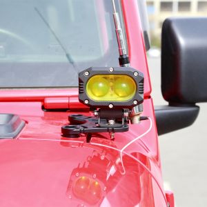 Jeep A Pillar Work Light Mount Pair with Strong Support and Thermal Resistant