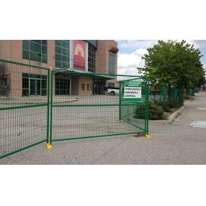 6'x10' construction fence frame 1"/25mm x thickness 16ga mesh spacing ,4"x12"
