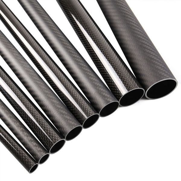 Buy 3K Glossy Carbon Fiber Tube OD14MM x ID12MM x 1000MM Rolled Poles/Pipe at wholesale prices
