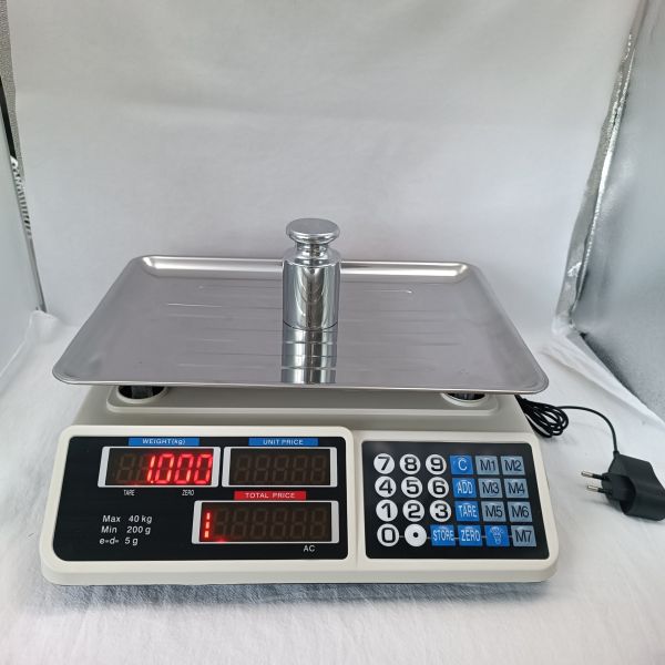 Accurate 40kg price calculation Fruit Weight Electronic counter counting commercial weight scale