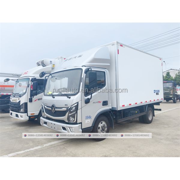 China Foton Brand 4x2 5ton Camion Refrigerado Meat Delivery Refrigerator Van Truck