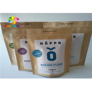 Food Packaging Printed Paper Bags Brown Kraft Paper Recyclable Gravure Printing