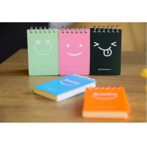 Quality wholesale customize mini sticky spiral note pad with hard cover for sale