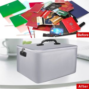 Fireproof Document Bag Large Travel Lock Bag Fireproof Document File Storage