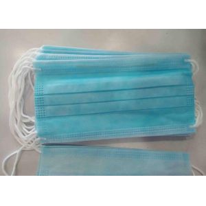 Non Woven Fabric Earloop Face Mask Nose Bar Adaptable Non Poisonous
