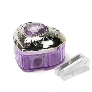Patent Fancy Cute Rhinestone Heart Pencil Sharpener Kid Safe