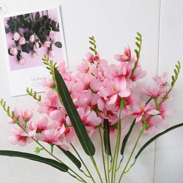 High-End Fragrant Snow Flowers Artificial Bouquets Wedding Table Hotel Home Decor Flower Arrangement Ornaments for Photography
