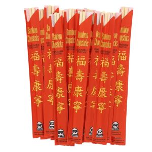 2024 hot sale Smooth Bamboo Chopsticks Disposable Individual Paper Wrapping