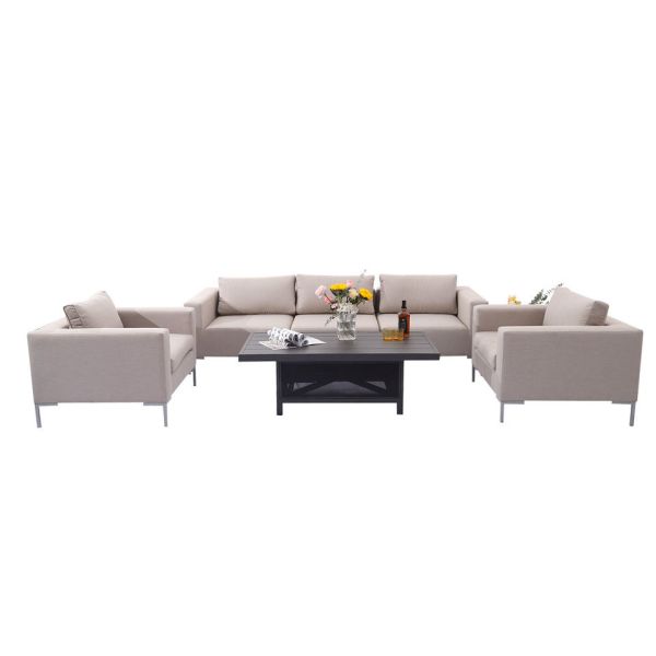 Patio Furniture Set Outdoor Sectional Sofa Conversation Set All Weather Wicker Rattan Couch Dining Table & Chair