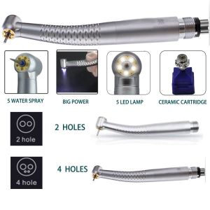 5 Hole Push Button Dental Surgical Handpiece With Ceramics Bearing