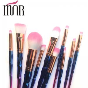 Copper Ferrule Plating Rainbow Professional Makeup Brush Set Environment Friendly