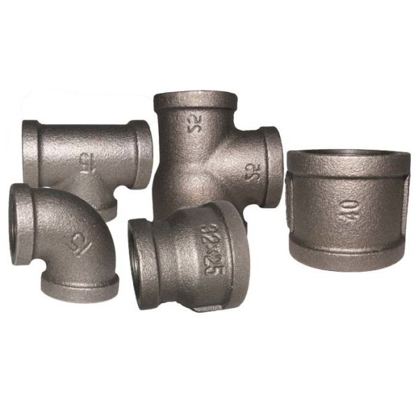 Buy Galvanized Malleable Iron Pipe Fittings Sanitary Tee Plumbing High Precision at wholesale prices