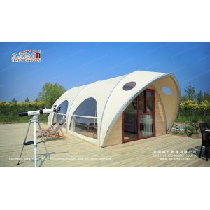 Quality Waterproof Shell Shape Luxury Glamping Tent Wind Load 120km/h for sale