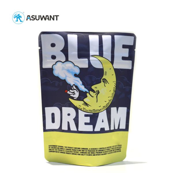 Custom Size Mylar Food Bags Foil Laminated Dried Recyclable Gravure Printing