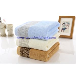 Custom dobby brown beautiful thick unique bath towels bulk