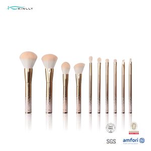China BSCI Powder Makeup Brush Roll Printing Snowflakes Gold Handle on sale