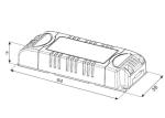12W Constant Current Led Driver , Dali 94 * 36 * 18mm Dimmable Led Transformer
