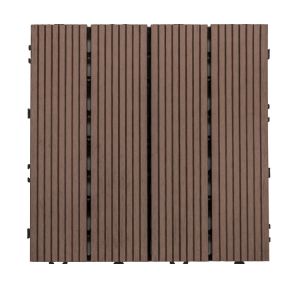 Commercial Wood Deck Tiles Rotproof Outdoor Wood Planks Interlocking